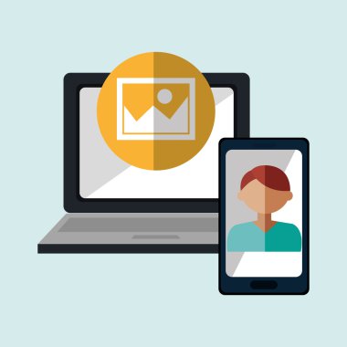 dizüstü bilgisayar adam akıllı telefon web