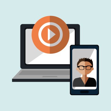 dizüstü bilgisayar adam akıllı telefon web