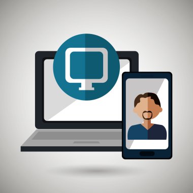 dizüstü bilgisayar adam akıllı telefon web