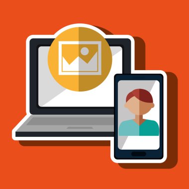 dizüstü bilgisayar adam akıllı telefon web