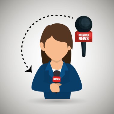 kadın gazeteci haber mikrofon