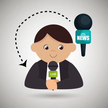 adam gazeteci haber mikrofon