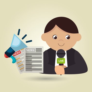 adam haber megafon konuşmak