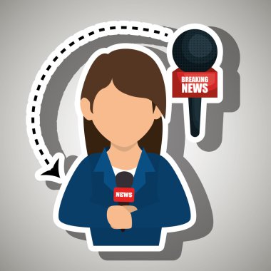 kadın gazeteci haber mikrofon