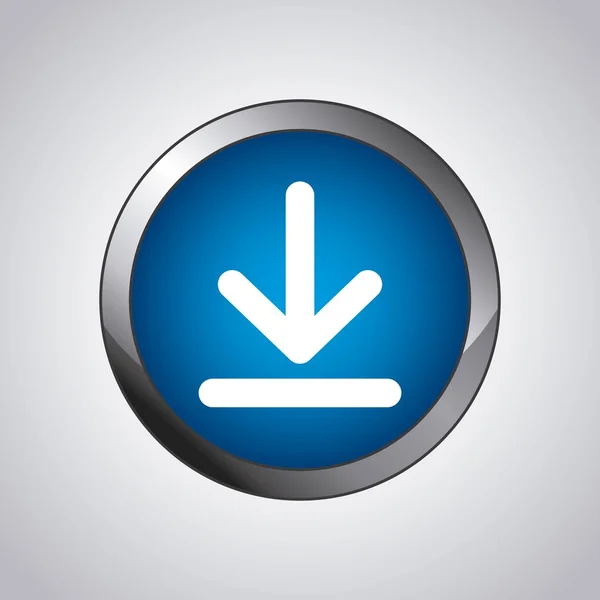 Flèche icône de fichier de téléchargement — Image vectorielle