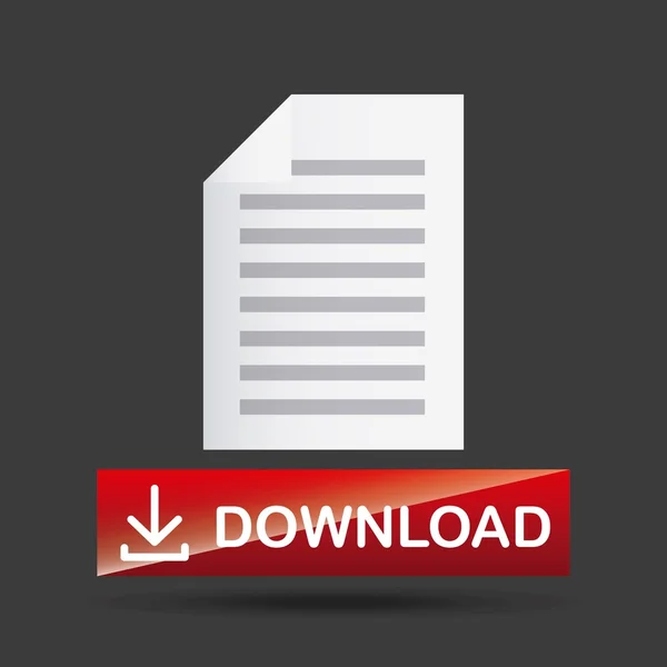 Flèche icône de fichier de téléchargement — Image vectorielle