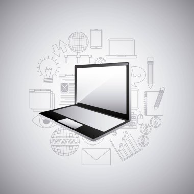 dizüstü bilgisayar teknolojisi simgesi