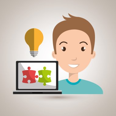 adam dizüstü yaratıcı yenilik