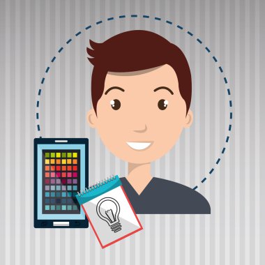 adam akıllı telefon renk grafik fikir