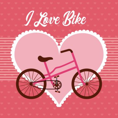 benim bisiklet yaşam tarzı kavramı simgesi seviyorum