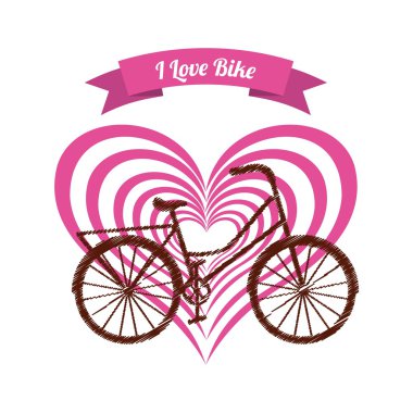 benim bisiklet yaşam tarzı kavramı simgesi seviyorum