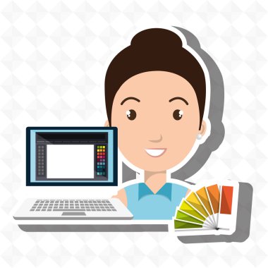 kadın grafik renk pc