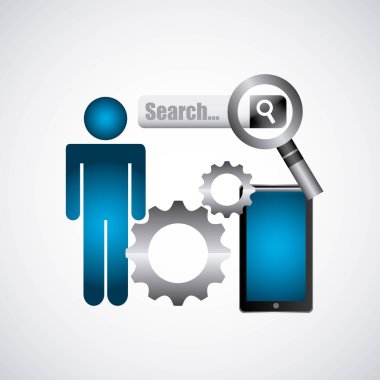 Arama Motoru Optimizasyonu düz simgeler