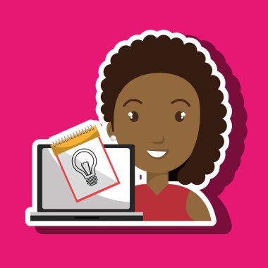 kadın dizüstü yaratıcı yenilik