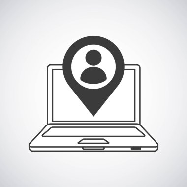 dizüstü bilgisayar teknolojisi simgesi