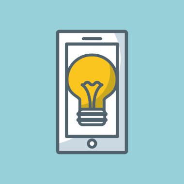 Ampul Işık izole simgesi