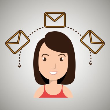 kadın ileti e-posta kartı