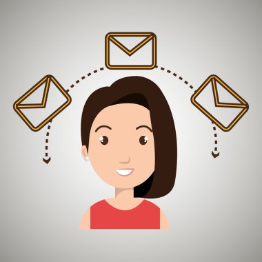 kadın ileti e-posta kartı