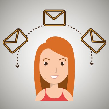 kadın ileti e-posta kartı