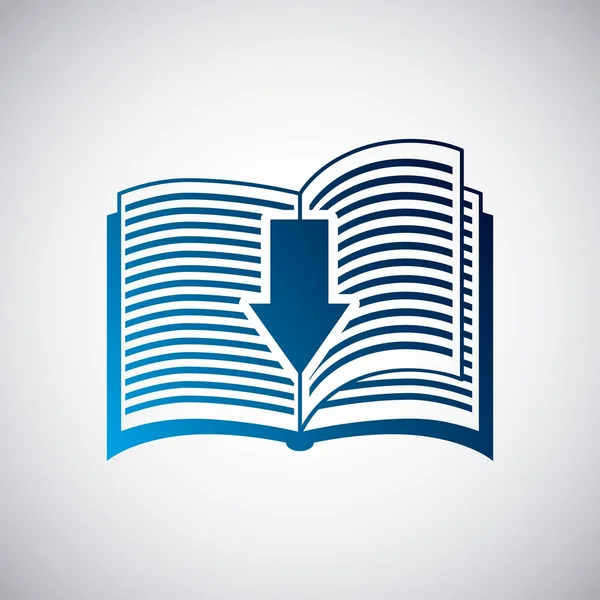 Elektronisk bok utbildning ikonen — Stock vektor