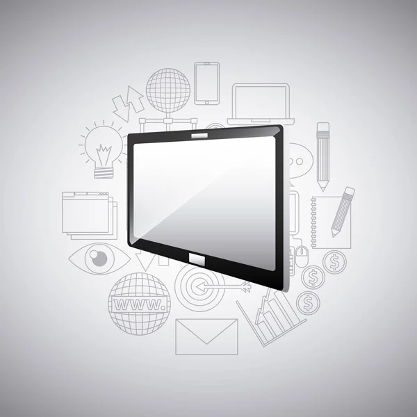 Ikona zařízení technologie tablet — Stockový vektor