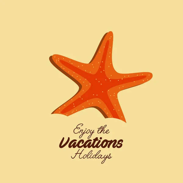 Starfish beach sand icon — Stock Vector