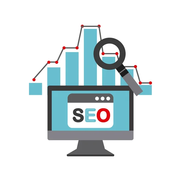 Search Engine Optimization ícones planos —  Vetores de Stock