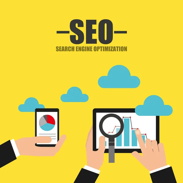 Search Engine Optimization ícones planos — Vetor de Stock