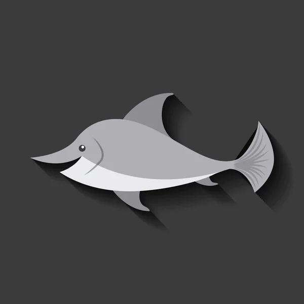 Zarte süße Delfinkarte — Stockvektor