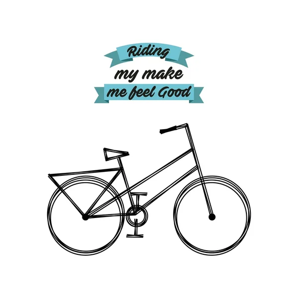 Love my bicycle lifestyle concept icon — Stock Vector