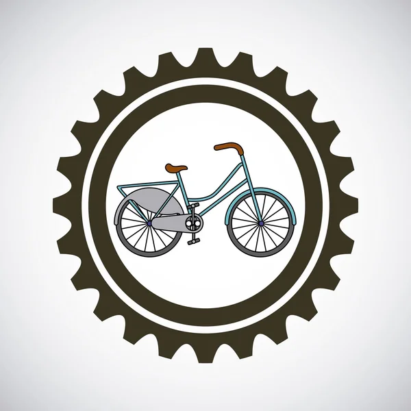 Kocham mój rower styl życia koncepcja ikona — Wektor stockowy