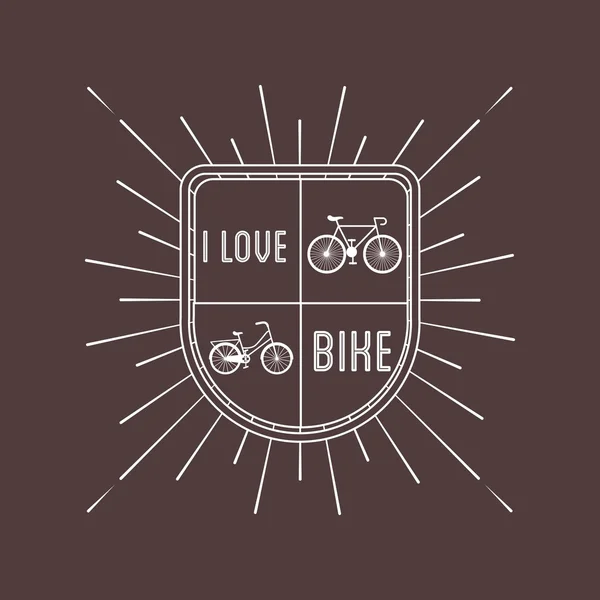 Amor mi bicicleta estilo de vida concepto icono — Archivo Imágenes Vectoriales