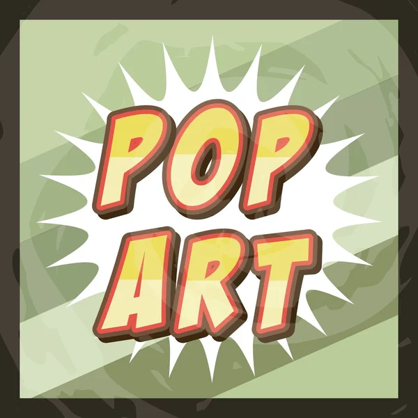 Mensaje de arte pop cómico — Archivo Imágenes Vectoriales