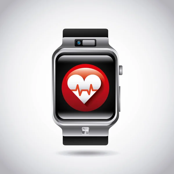 Icona della tecnologia indossabile smartwatch — Vettoriale Stock
