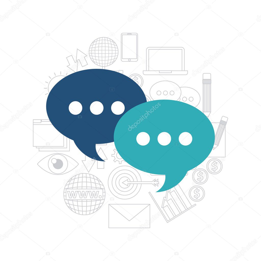 speech bubble communication social media