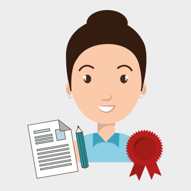 kadın öğrenci madalya şerit