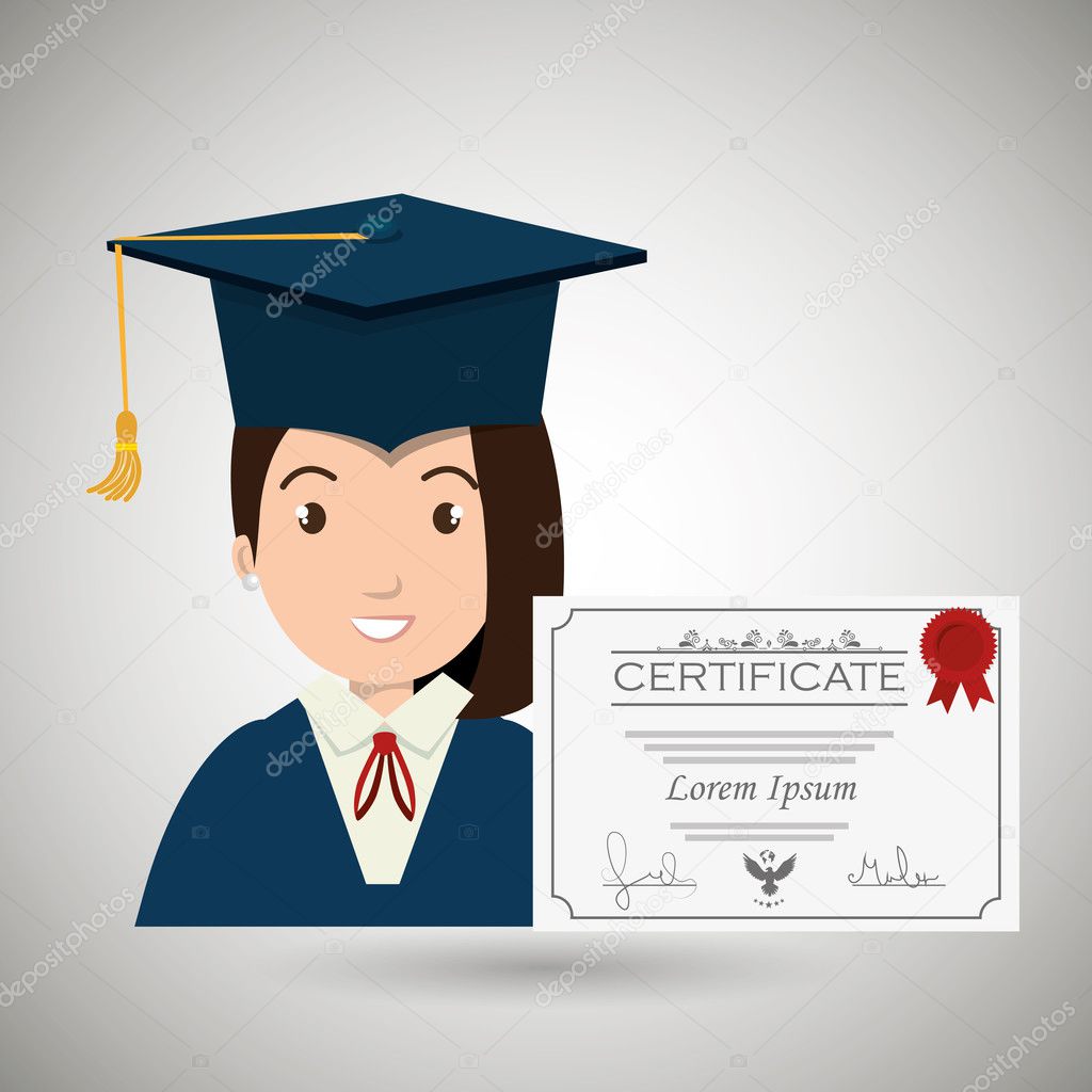 student woman graduation education