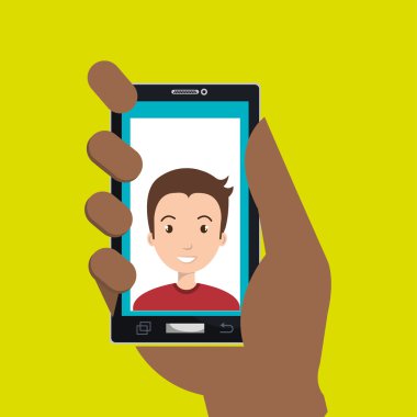 Smartphone kadın kişi tutan el