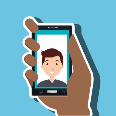 Smartphone kadın kişi tutan el