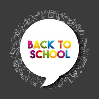 geri okula malzemeleri Icon set