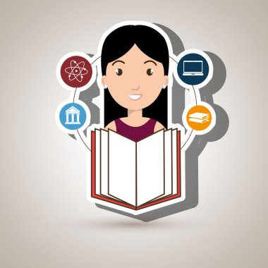 Öğrenci kitap kolej dizüstü