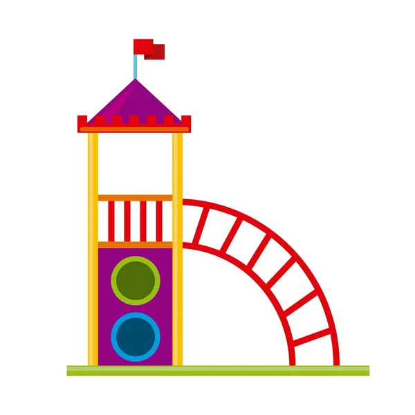 Hermoso niño parque infantil icono — Vector de stock