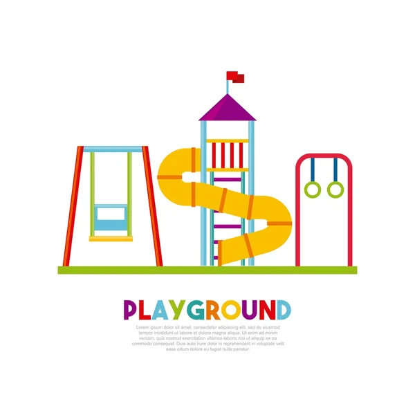 Belle icône de terrain de jeu pour enfants — Image vectorielle