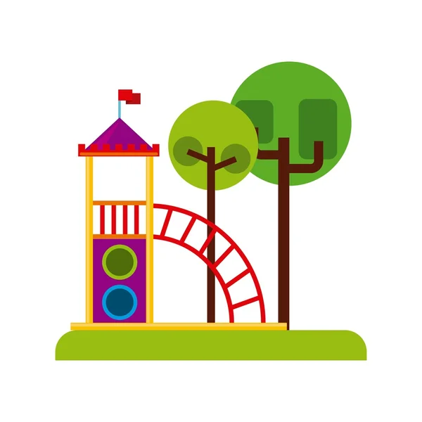 Schöne Kinderspielplatz-Ikone — Stockvektor