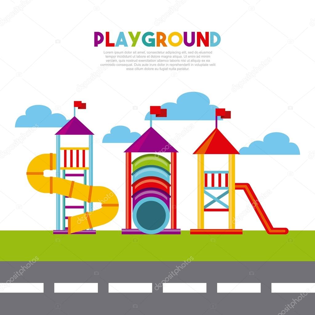 beautiful children playground icon