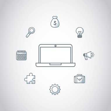 dizüstü bilgisayar teknolojisi simgesi