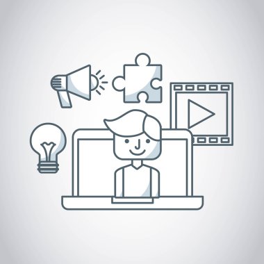 dizüstü bilgisayar teknolojisi simgesi