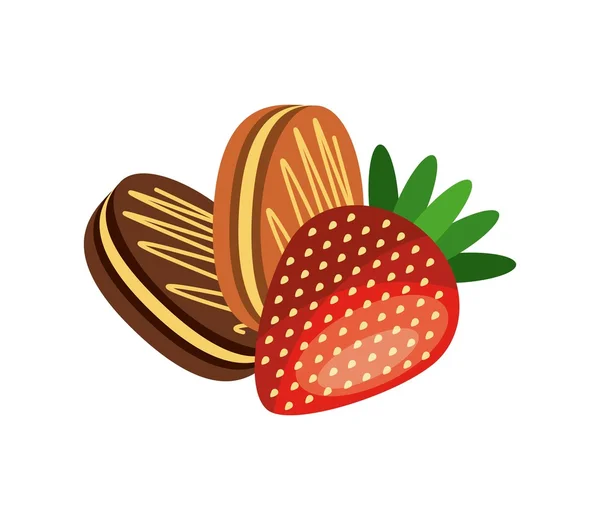 Delicious sweet dessert icon — Stock Vector