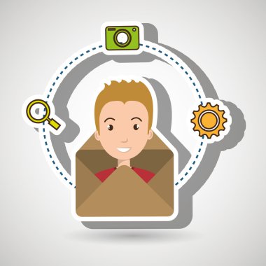 adam çizgi film e-posta kamera arama