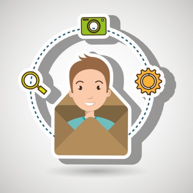 adam çizgi film e-posta kamera arama